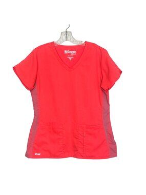 Greys Anatomy Active Barco Scrub Top Womens Pockets Pink Size Medium